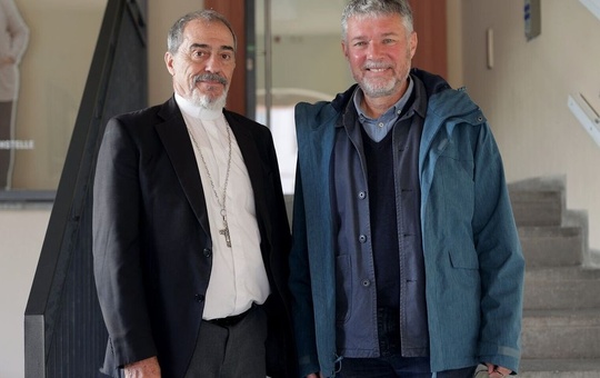 Gustavo Bombin Espino (links) zu Besuch im Bistum Würzburg